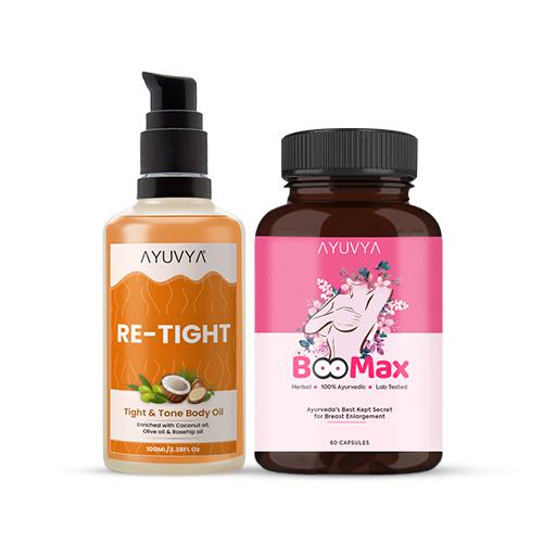 Ayuvya Retight Body Oil and Boomax Combo