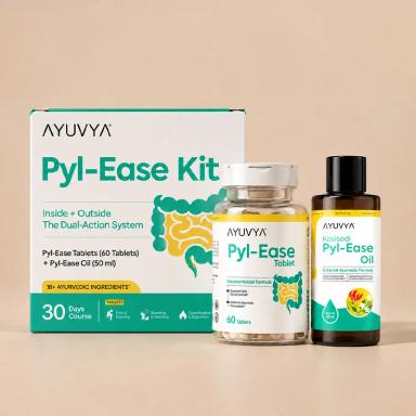 Ayuvya Pyl-Ease Kit – Science-Backed Ayurvedic Support for Grade 1 & 2 Piles