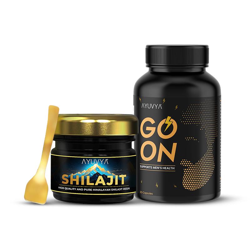Ayuvya Go On &  Shilajit Combo Pack