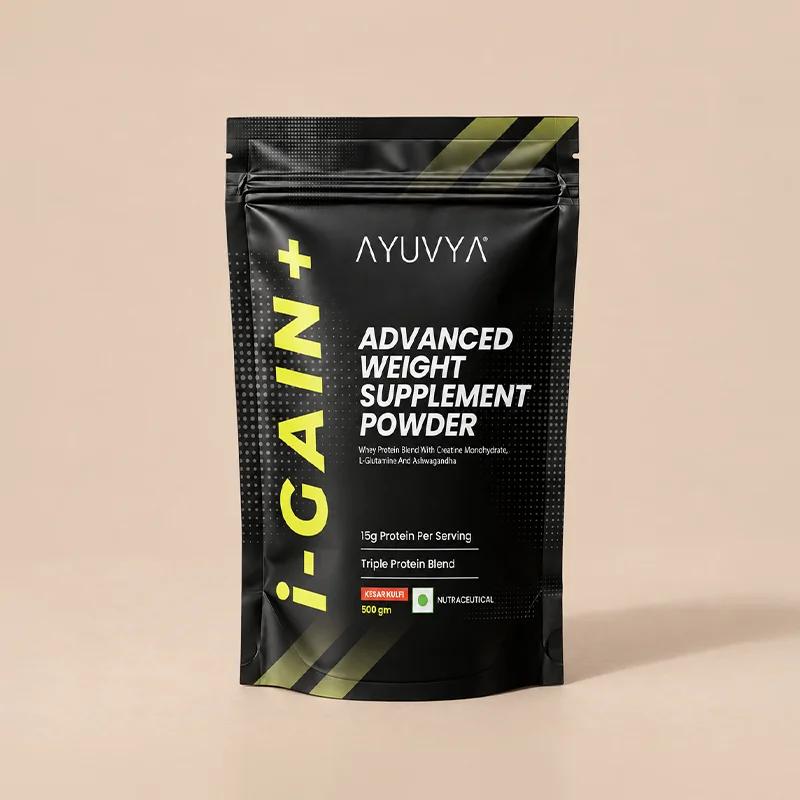 Ayuvya i-Gain+ Powder Kesar Kulfi 500gm