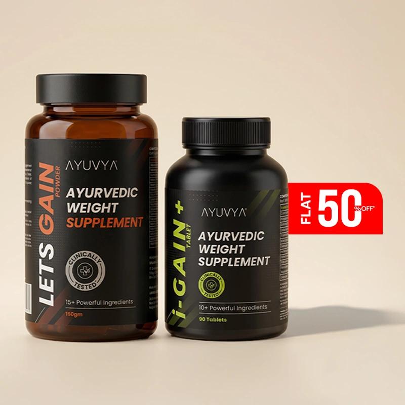 Ayuvya Lets Gain & i-Gain+ Weight Gain Combo