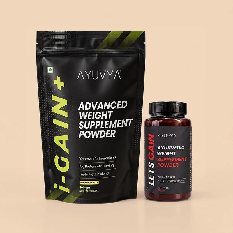 Ayuvya i-Gain+ Powder and Lets Gain Combo