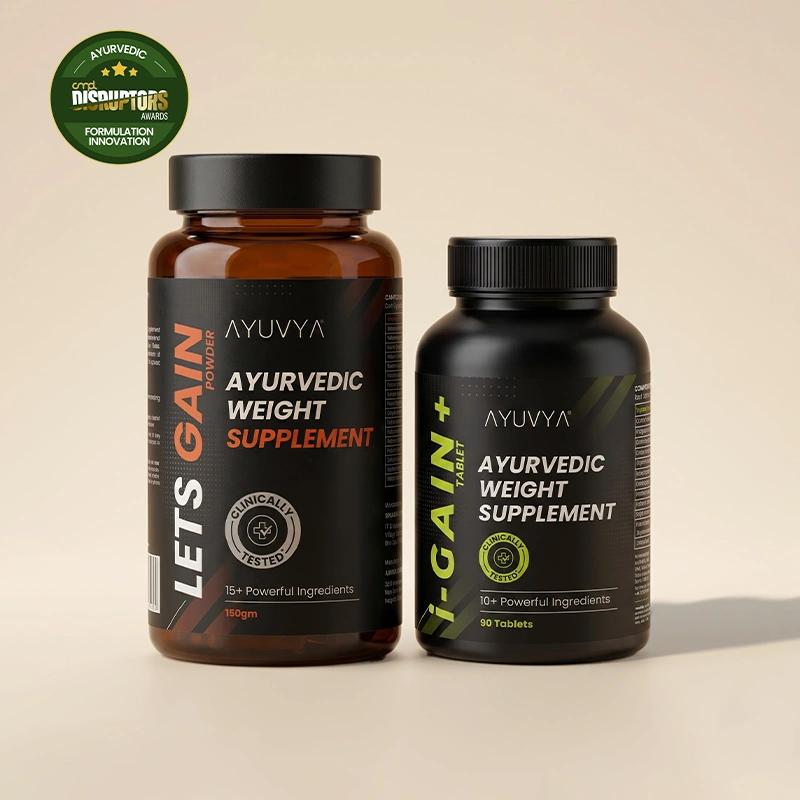 Ayuvya Lets Gain & i-Gain+ Weight Gain Combo