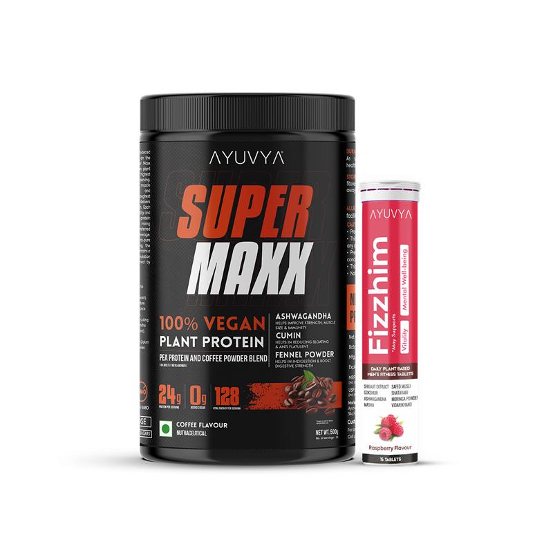 Ayuvya FizzHim & Super Maxx Protein Powder