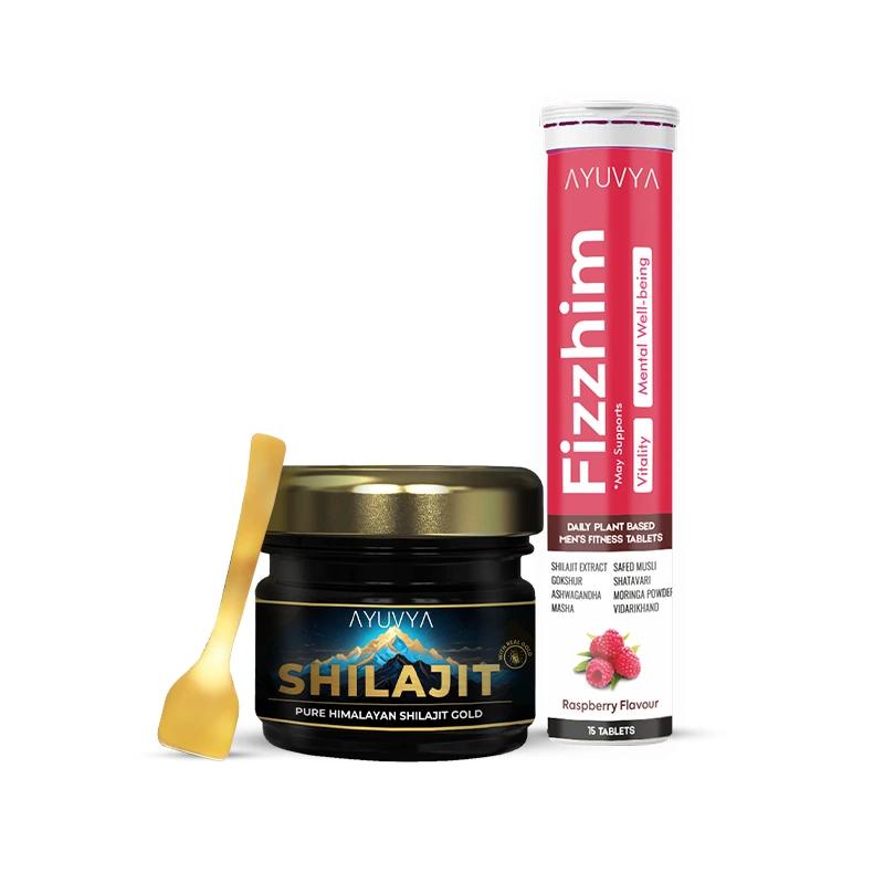Ayuvya Shilajit & Fizzhim Combo