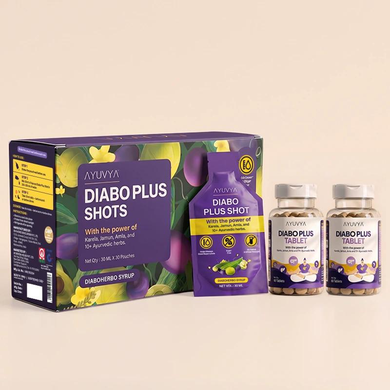 Ayuvya Diabo Plus Shots & Tablet Pack of 2 Combo