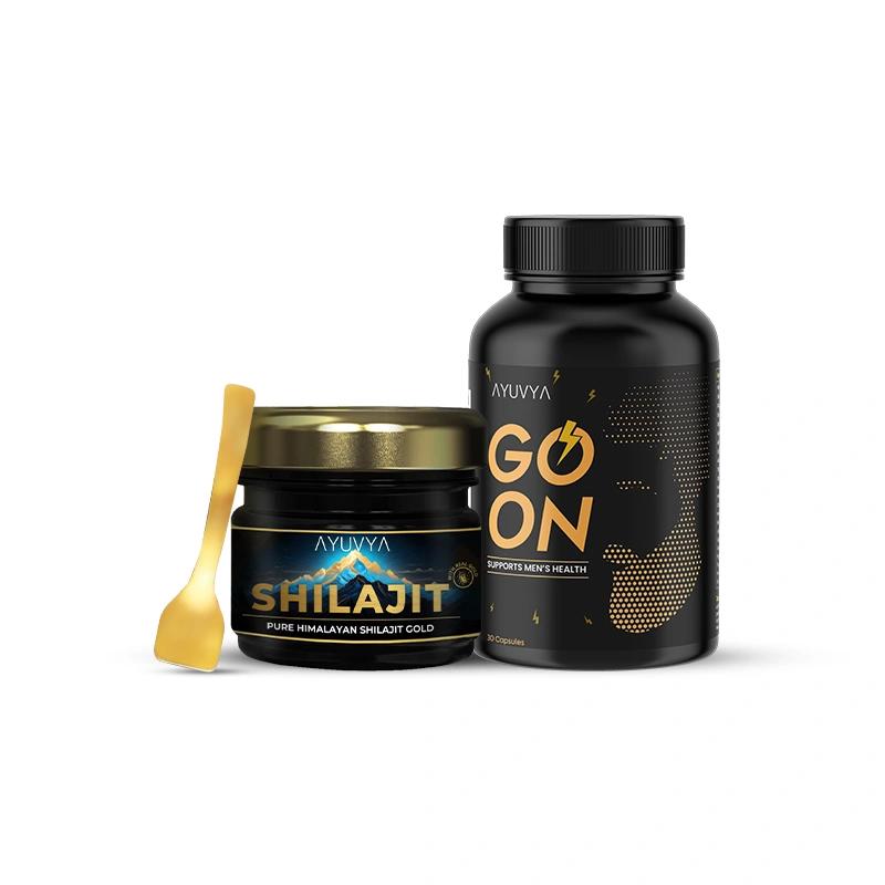 Ayuvya Go On &  Shilajit Combo Pack