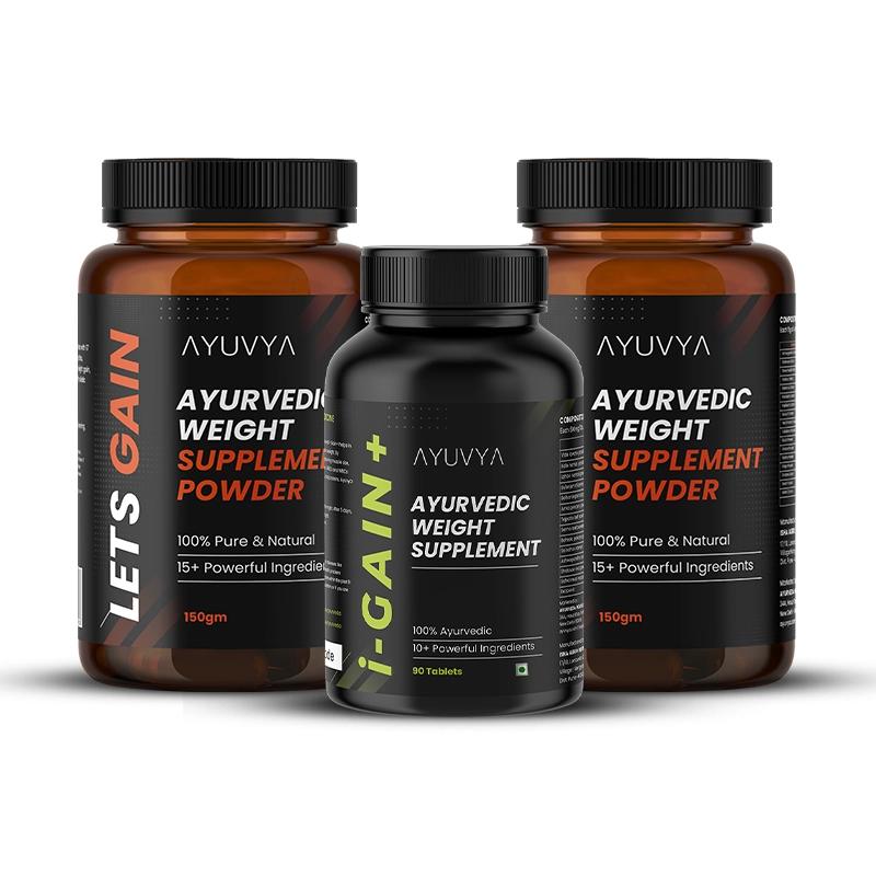 Ayuvya i-Gain+ & 2 Lets Gain (1 month Pack)