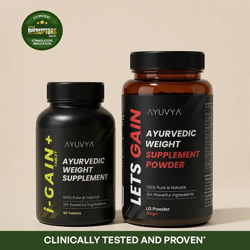 Ayuvya Lets Gain & i-Gain+ Weight Gain Combo