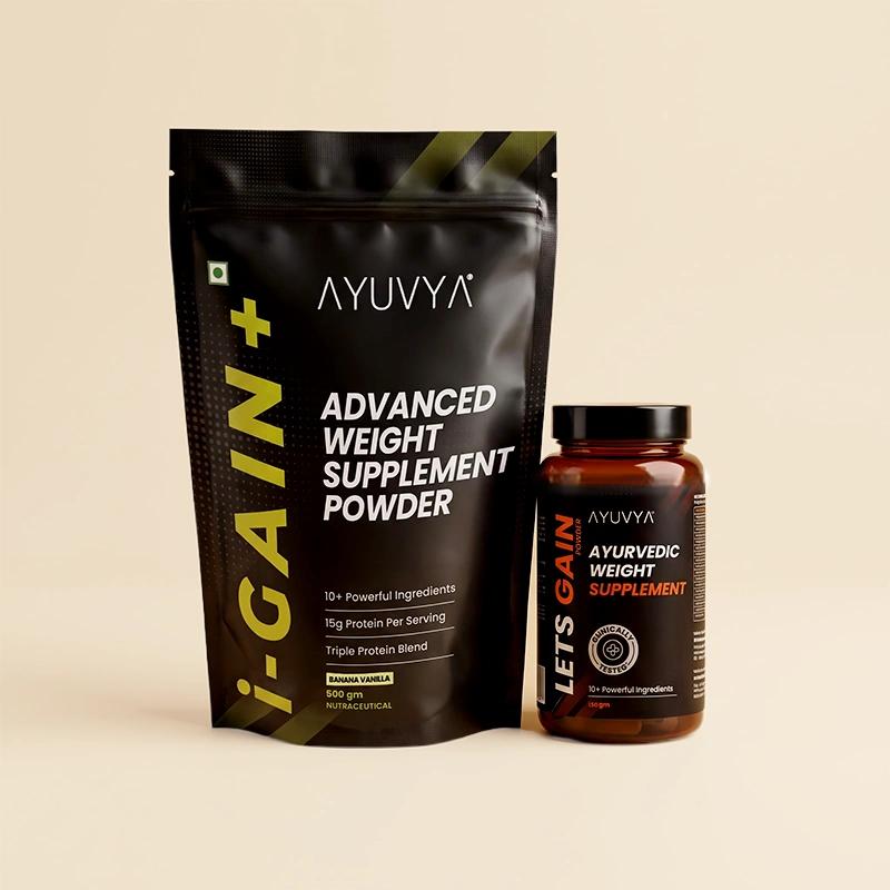 Ayuvya i-Gain+ Powder and Lets Gain Combo