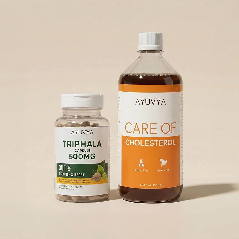 Cholesterol Juice | 1 Month Pack + Triphala Capsules