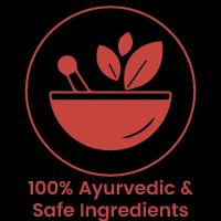 100% ayurvedic & safe ingredients